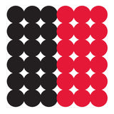 BIR 34118          DIRTYBRD 1"PASTER RED/BLK  12PK