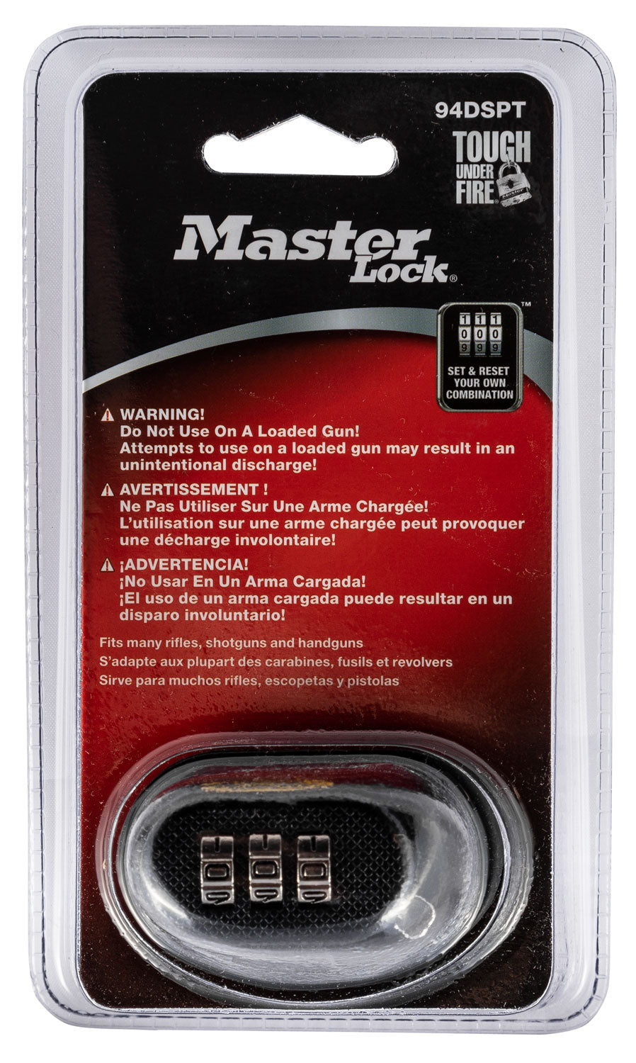 MASTER 94DSPT      RESETTABLE COMBINATION LOCK