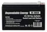 AHUNTR DE-30020        DE1270DC 12V 7AH REC BATY