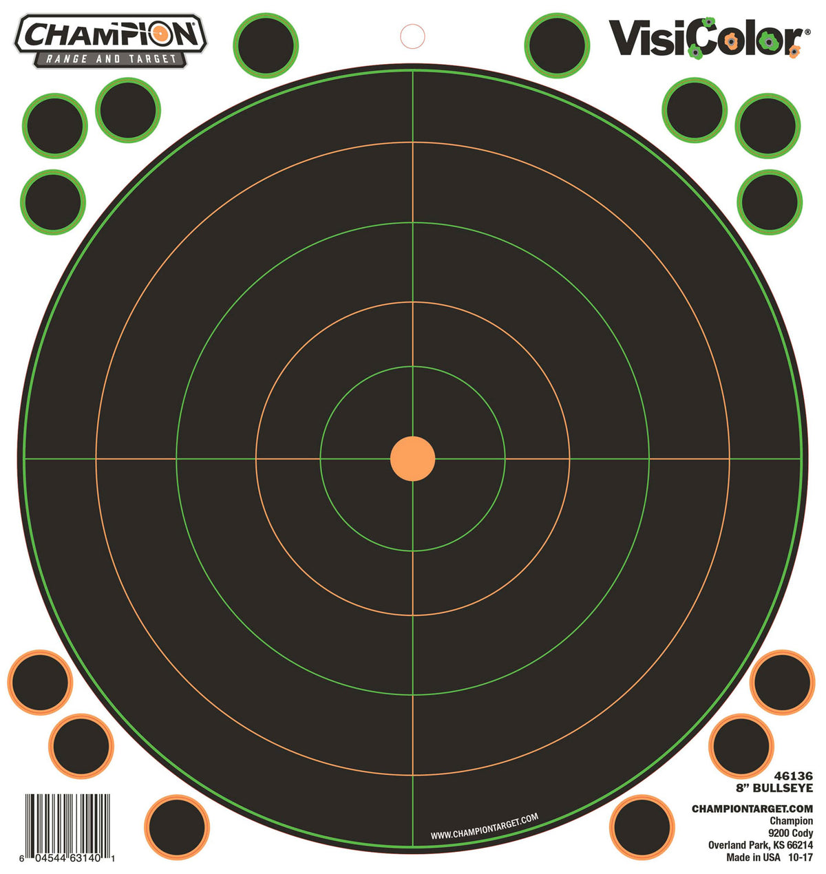 CHAMP 46136      8IN BULLS EYE 5PK W/40 PASTERS