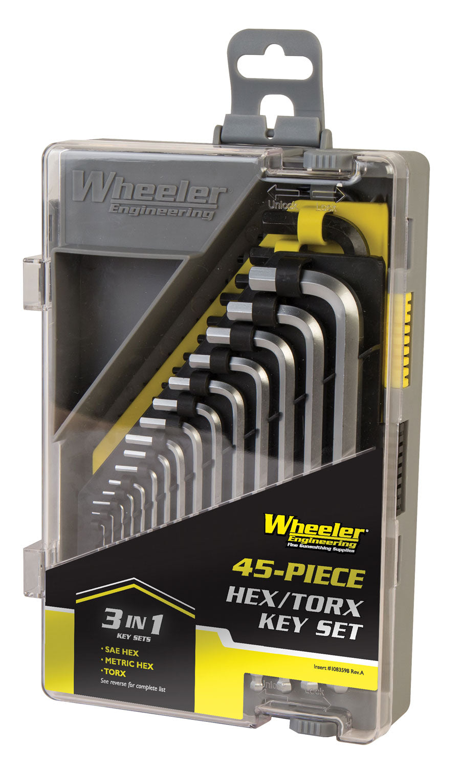 WHEELR 1081959 SAE/METRIC/HEX/TORX KEY SET    45PC