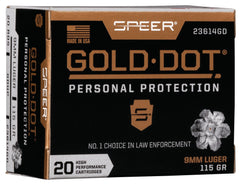 SPEER 23614GD GOLD DOT   9MM   115 HP        20/10