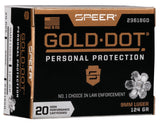 SPEER 23618GD GOLD DOT   9MM   124 HP        20/10