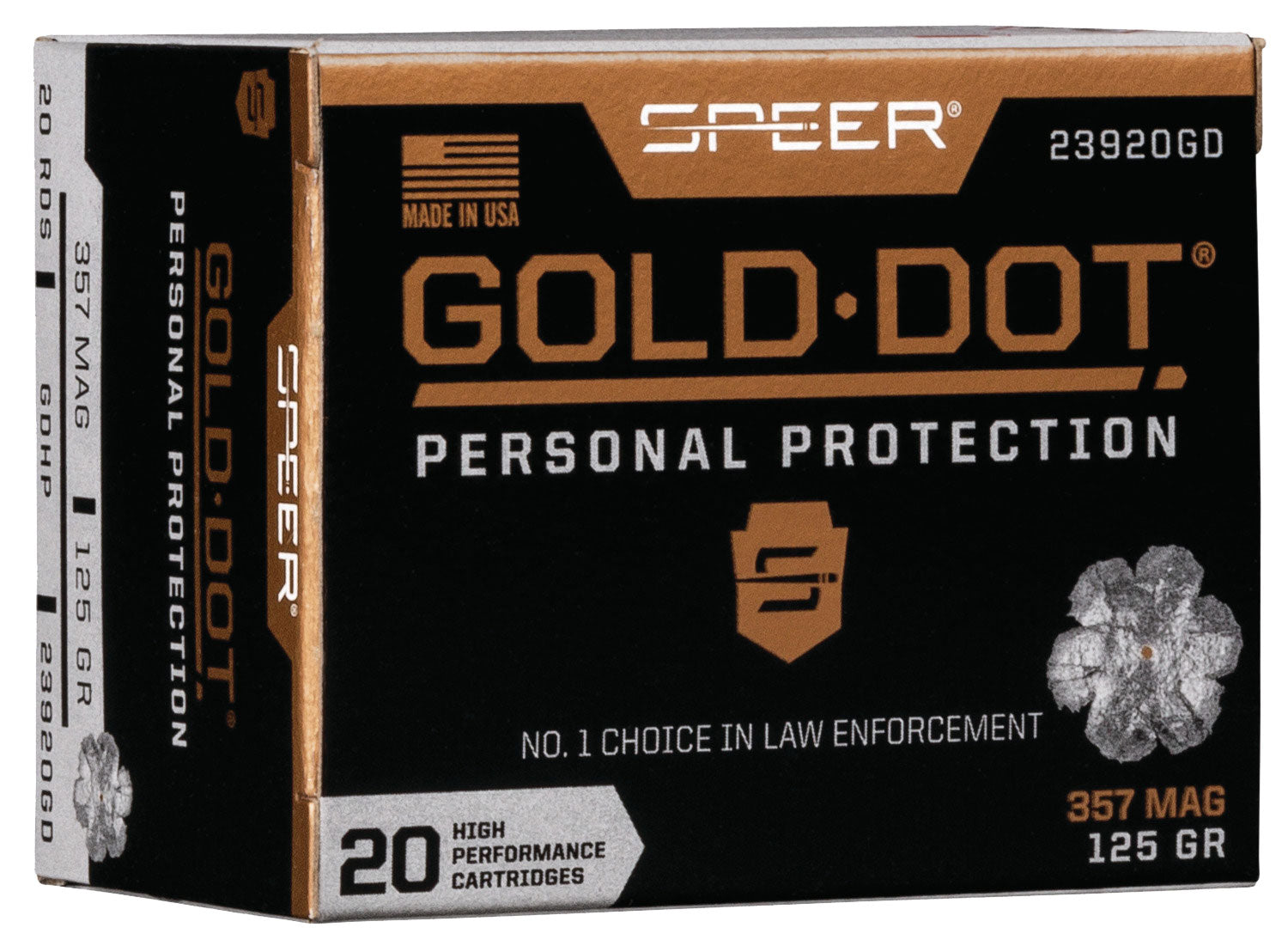 SPEER 23920GD GOLD DOT   357MAG 125 HP      20/10