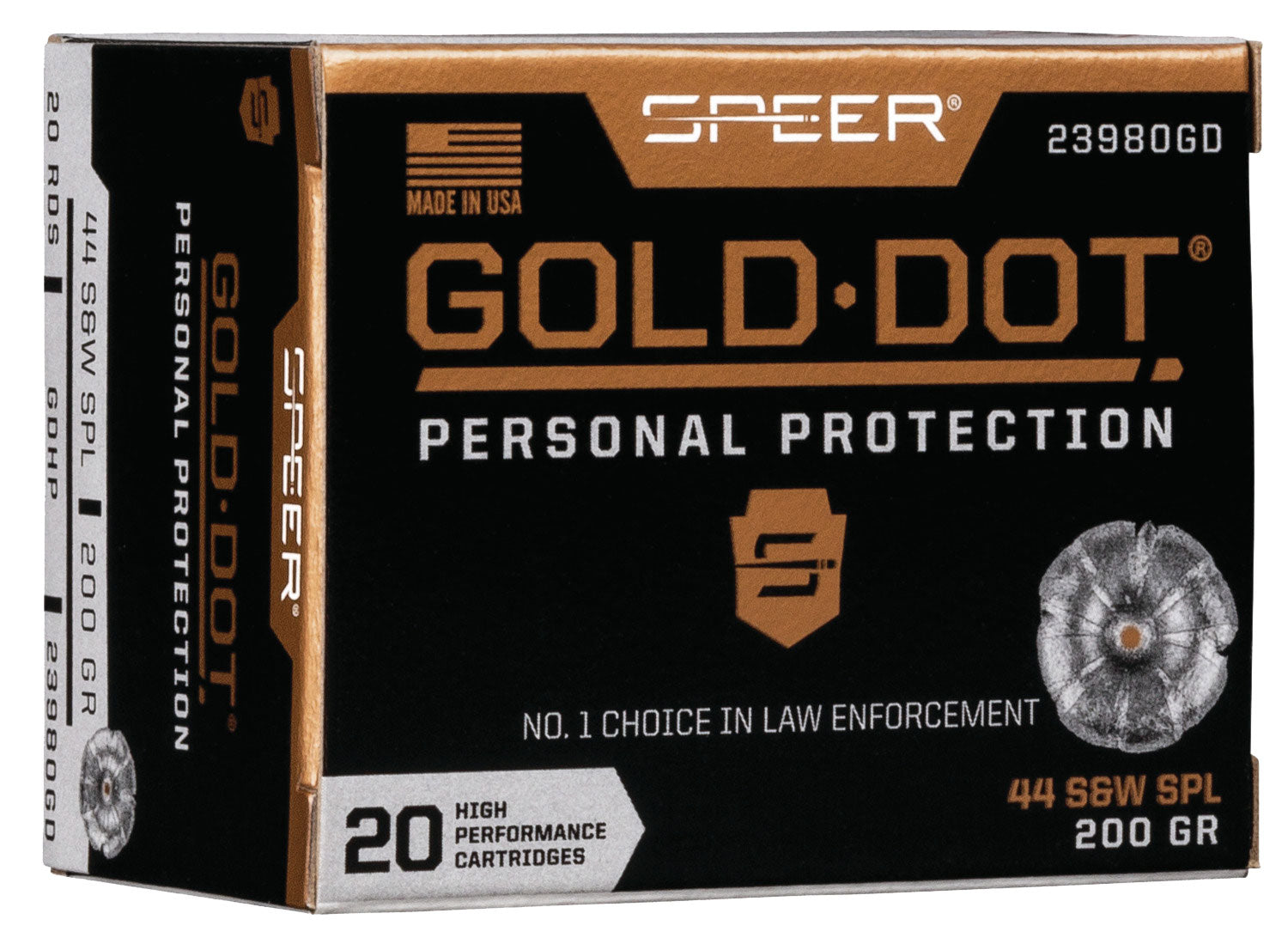 SPEER 23980GD GOLD DOT   44SPC  200 HP      20/10