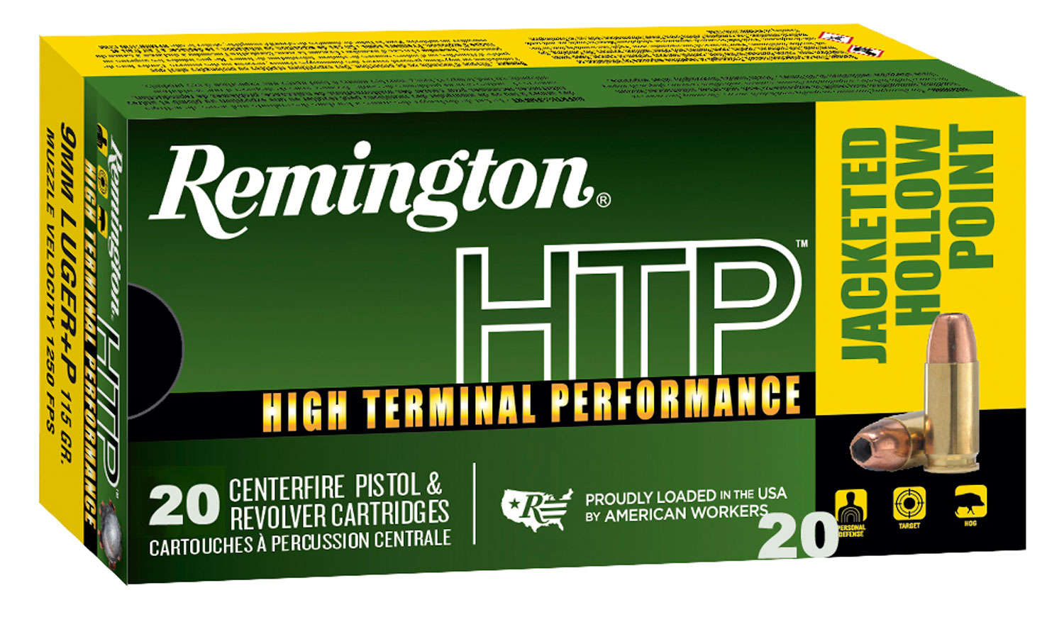 REM 28293 RTP9MM6A   HTP 9MM+P     115JHP    20/25