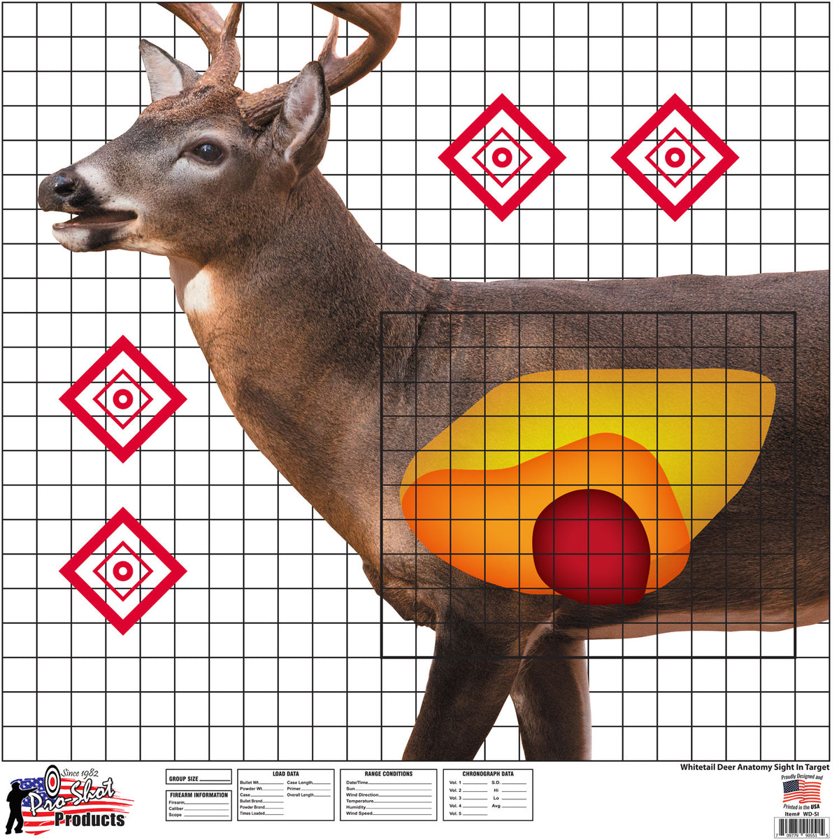 PROSHOT WDSI-5PK  25X25 WHTTAL SIGHT-IN TRGT