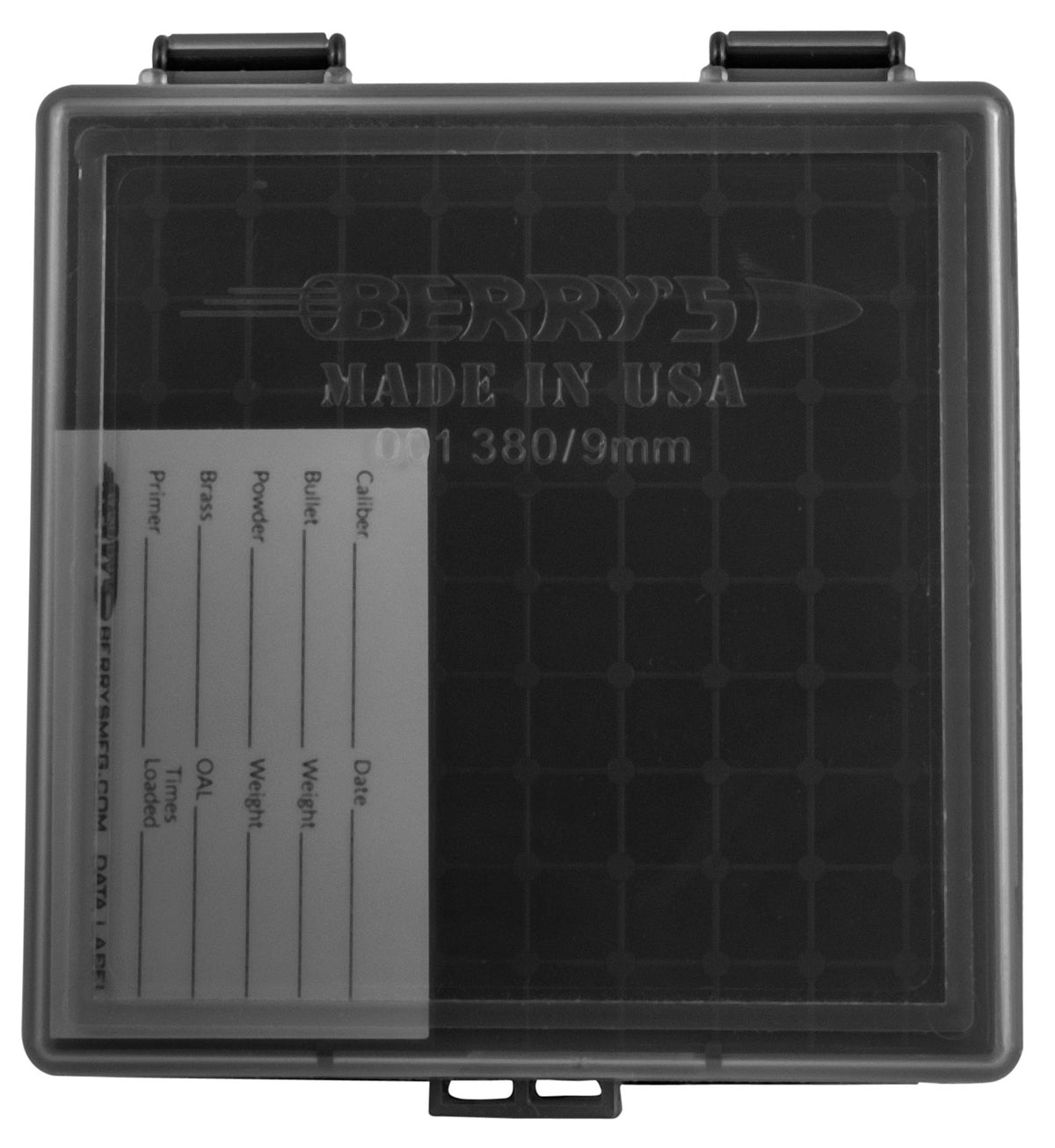 BERRYS 41236     001 AMMO BX  380/9MM  100R SMK/BK