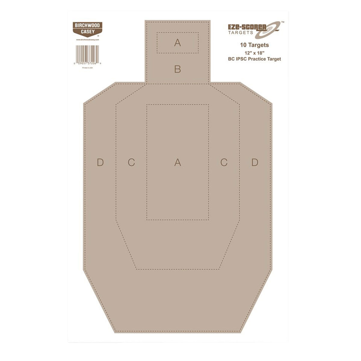 BIR 37206          EZESCORER 12X18 BC IPSC PRCT 10