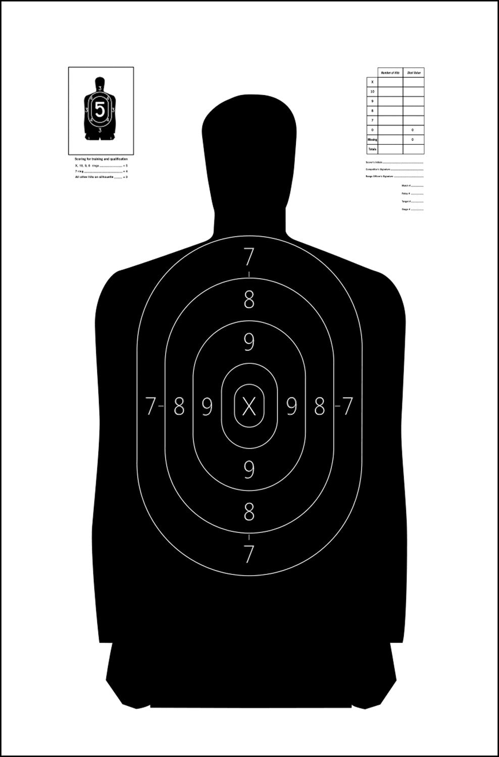 ACTION B-29-100       BLK  SILHTE  TARGET    100BX