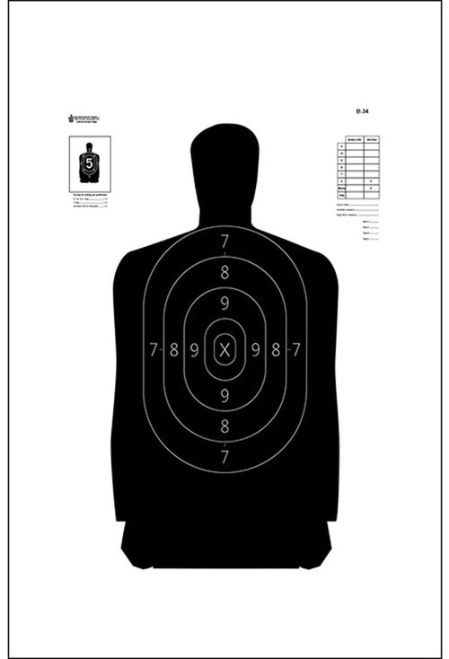 ACTION B-34           STND SILHTE  TARGET    100BX