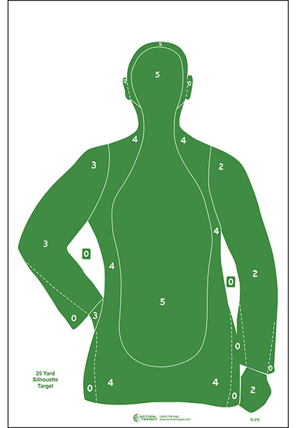 ACTION B21EGREEN100   QUAL SILHTE  TARGET    100BX