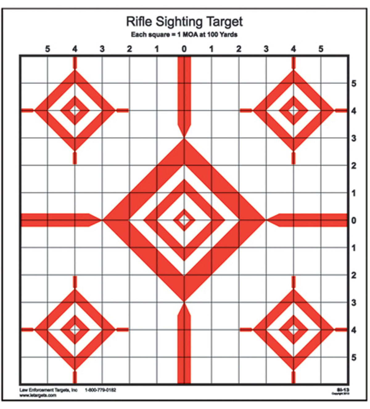 ACTION SI13100        RFL SIGHTING TARGET    100BX