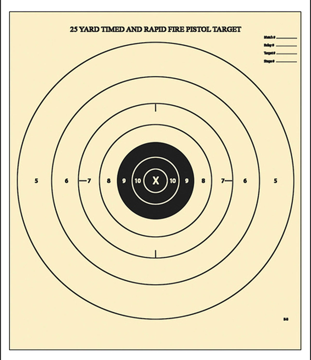 ACTION B-8-100        BULLSEYE PAPER TARGET  100BX