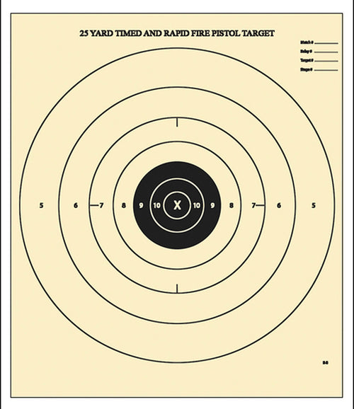 ACTION B-8-100        BULLSEYE PAPER TARGET  100BX