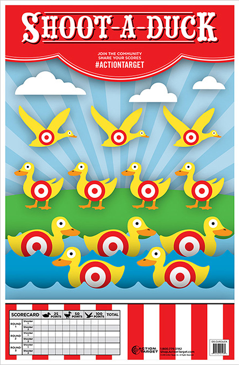 ACTION GSCARDUCK100   SHOOT A DUCK           100BX