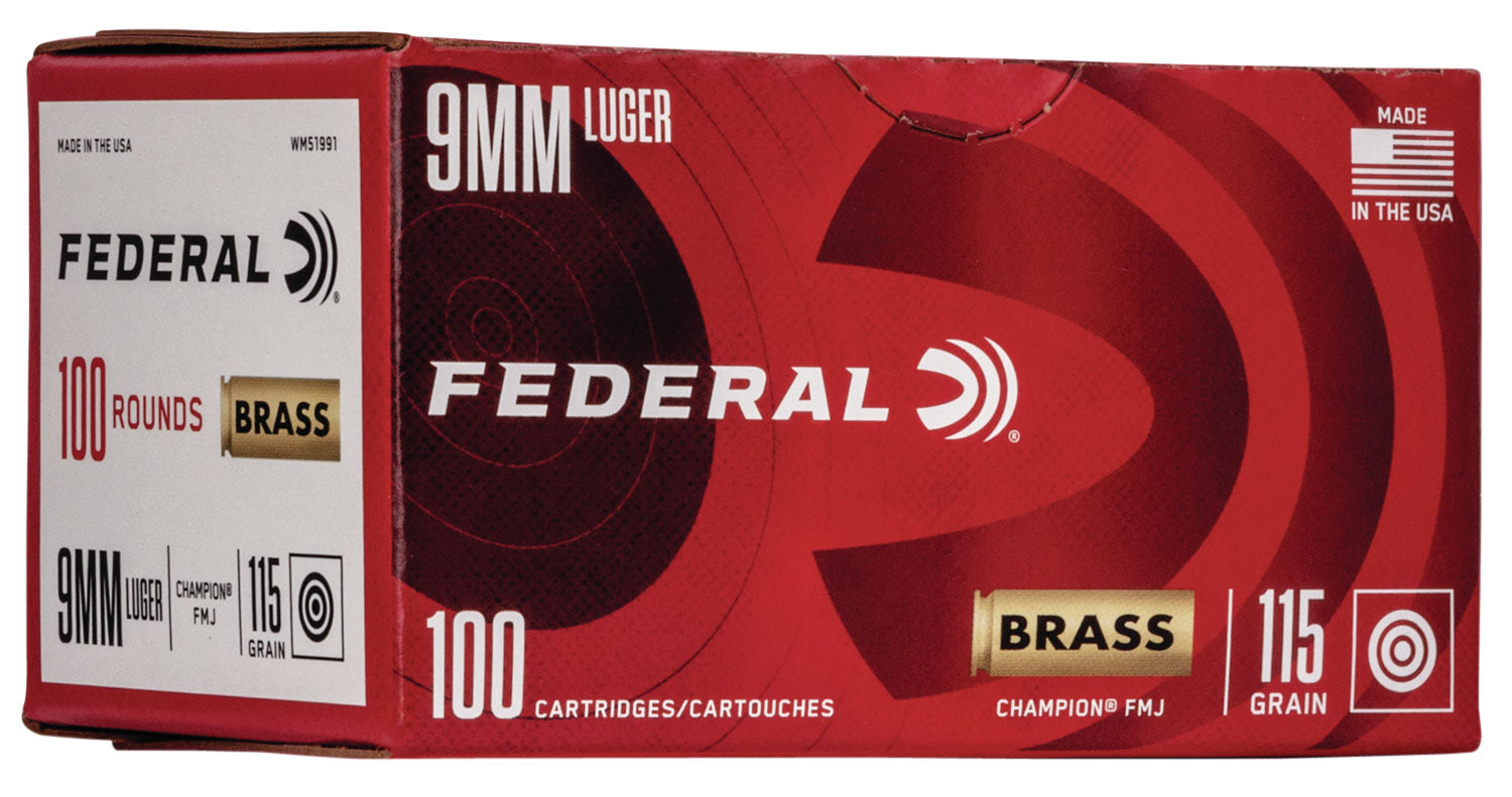 FED WM51991      9MM BRASS 115 FMJ           100/5