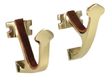 ALLEN 5641   GUN HANGER WALL MNT SET         BRASS
