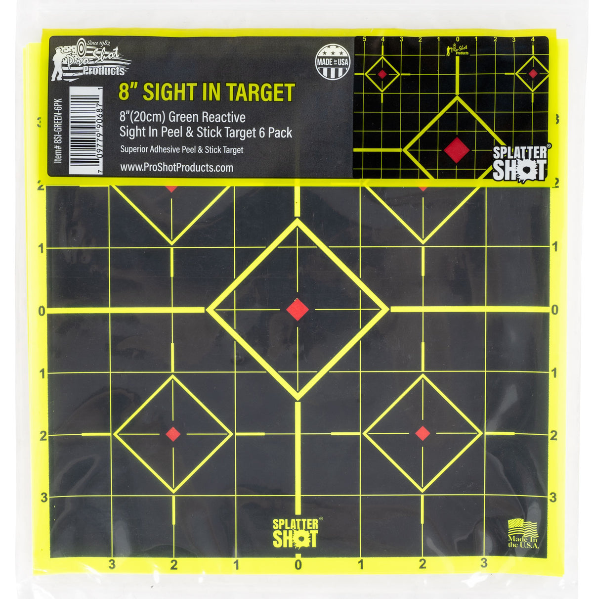 PROSHOT 8SI-GREEN-6PK     8