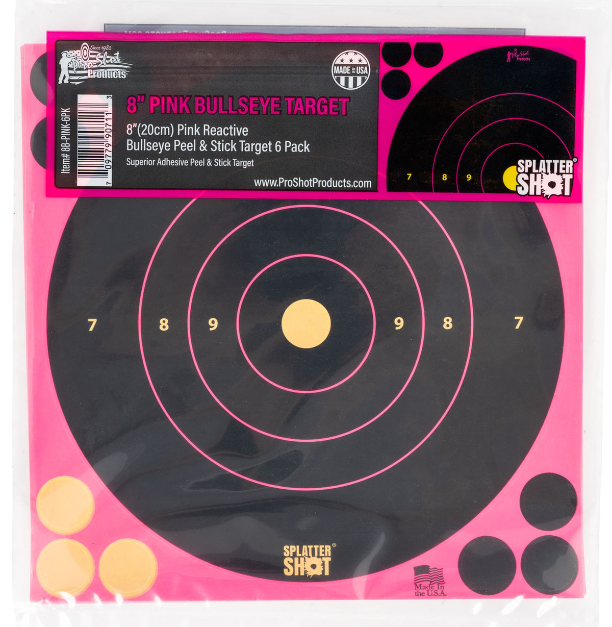 PROSHOT 8B-PINK-6PK       8