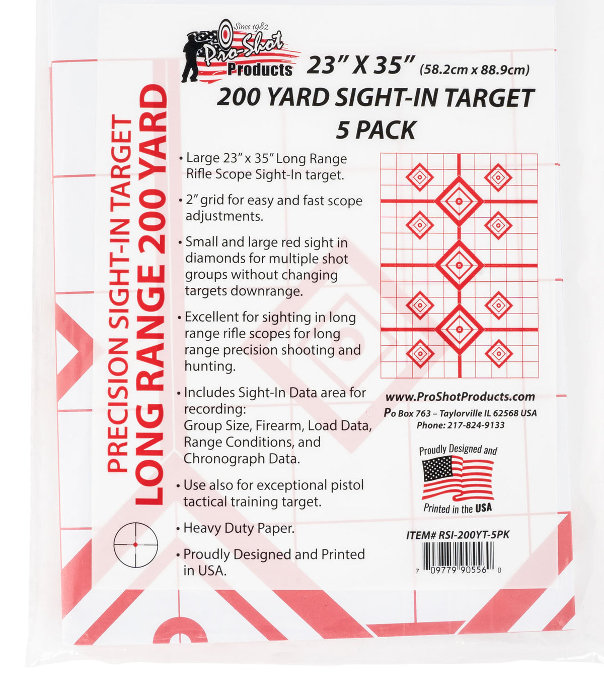 PROSHOT RSI-200YT-5PK    23X35 200YD RFL SIGHTIN