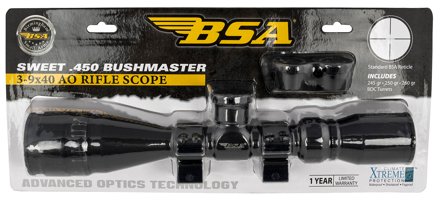 BSA 450-39X40AOWRTB   SWEET450   3-9X40AO  W/RNG