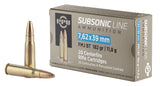 PPU PPS76239    7.62X39 SUB 182 FMJ          20/50