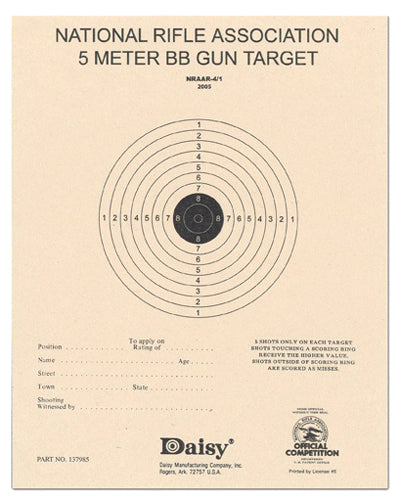 DAISY 990408-810  408 5-METER AGUN TGT        50PK