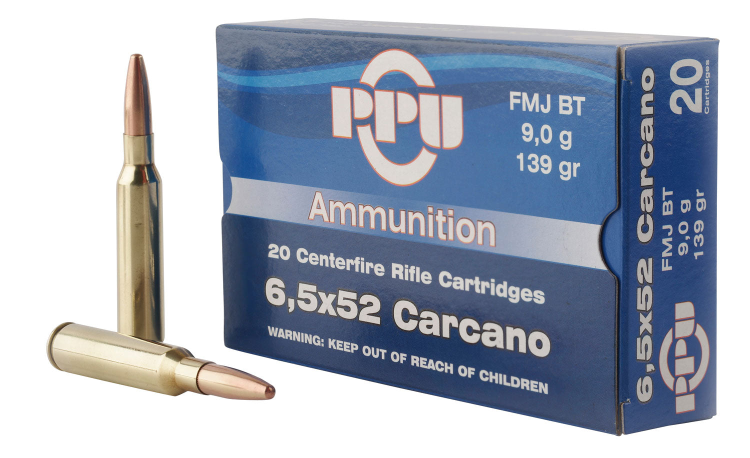 PPU PP6CF       6.5X52 CRCN 139 FMJ          20/10