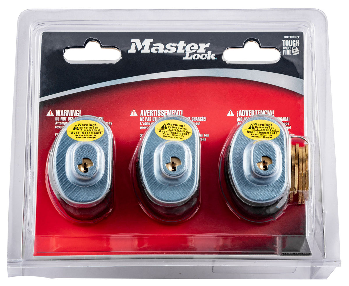 MASTER 90TRISPT    GUN LOCK 3PK SAME/KEY