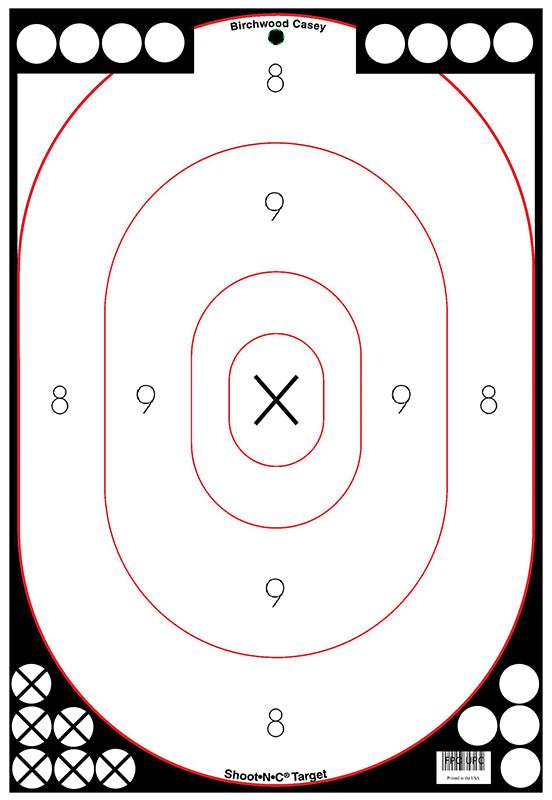 BIR 34615          SHOOT-N-C 12X18 SILT WT/BLK 5PK