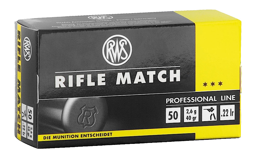 RWS     2134225   22LR RIFLE MATCH 40GR   50/100