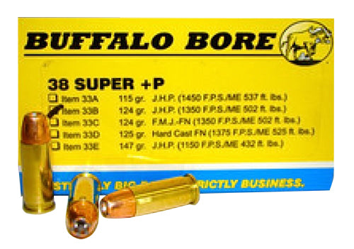 BBA 33B/20    38SUP +P    124 JHP            20/12