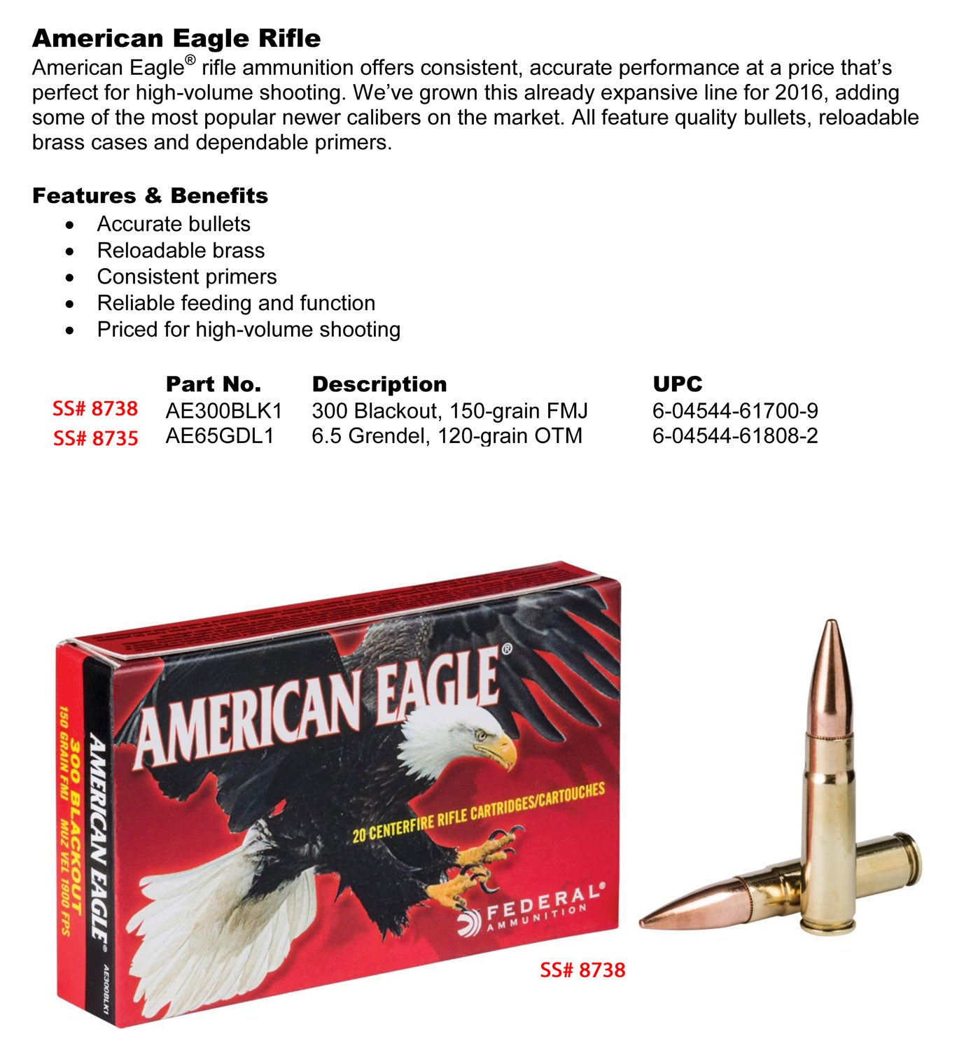 FED AE300BLK1      300BO    150 FMJBT        20/25