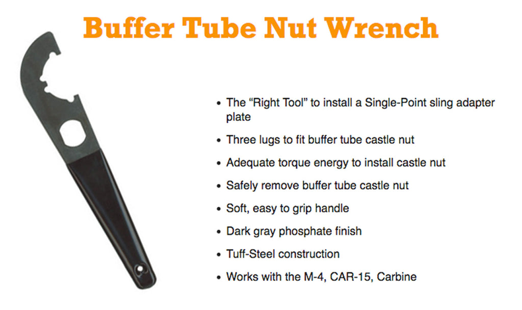OUT BTNW-28197   M4 BUFFER TUBE WRENCH