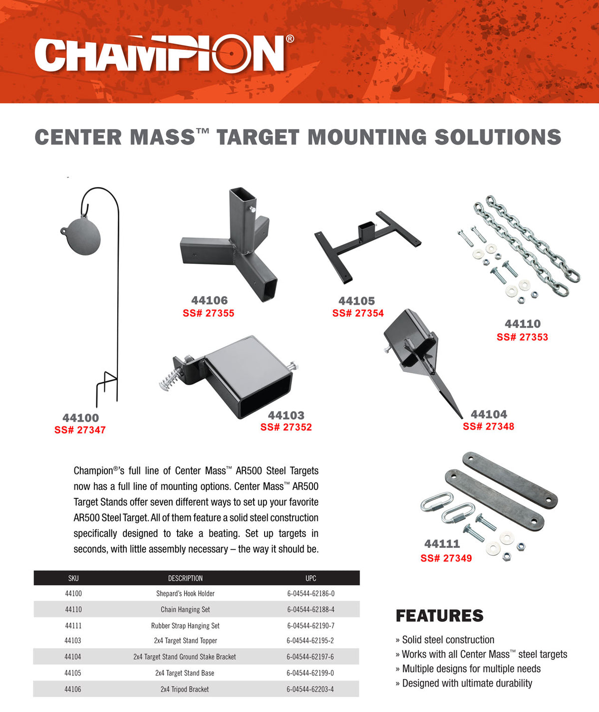 CHAMP 44100      SHEPARDS HOOK HOLDER