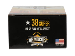 ARMS FAC38SUPER1N       38SUP  125 FMJ       50/20