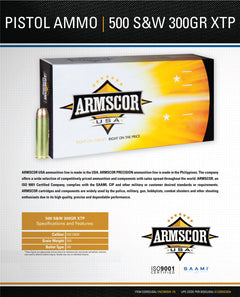 ARMS FAC500SW1N         500SW  300 XTP       20/20