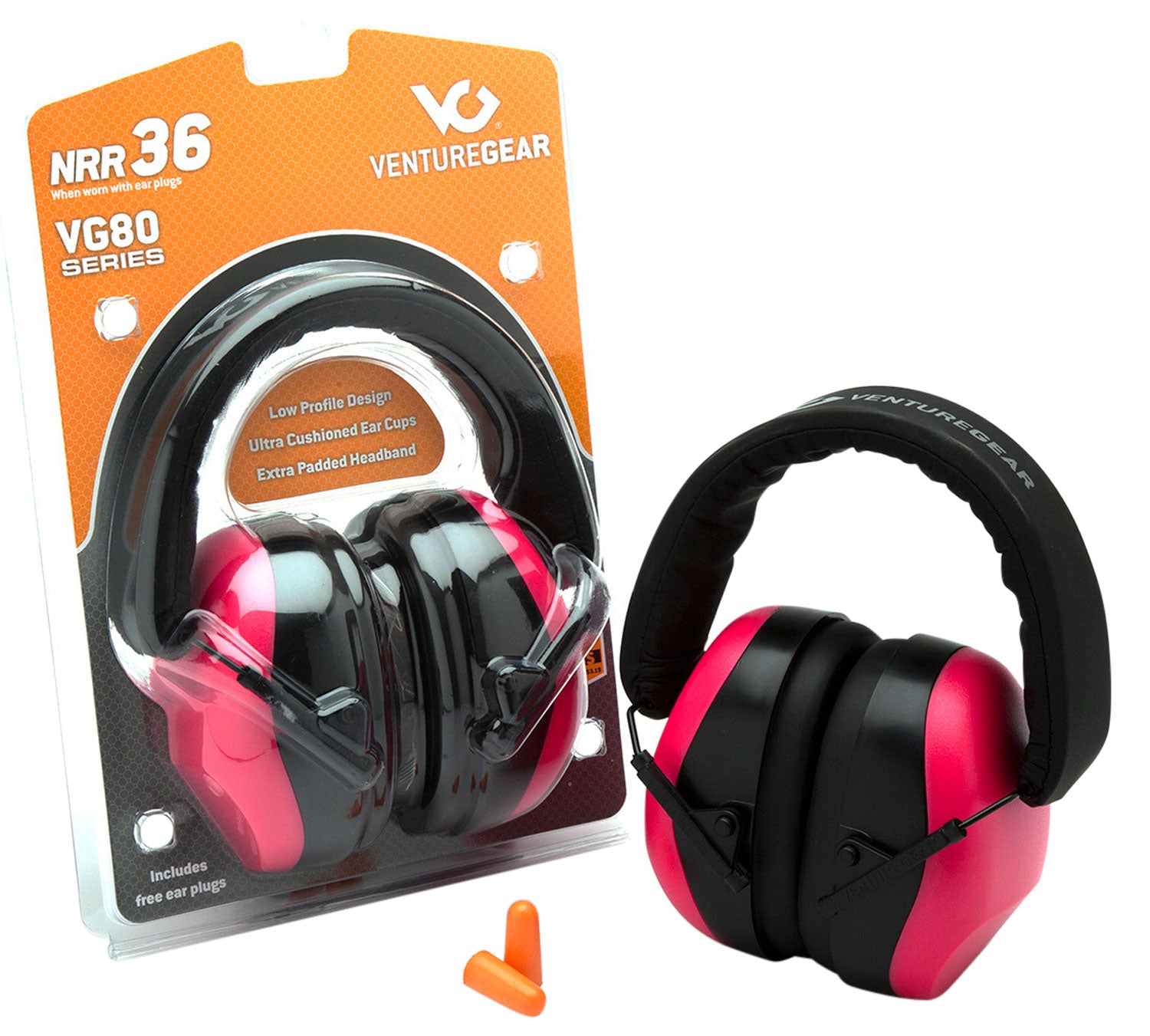 PYRA.VGPM8010PC  EARMUFFS PINK     NRR26 CLAM PACK