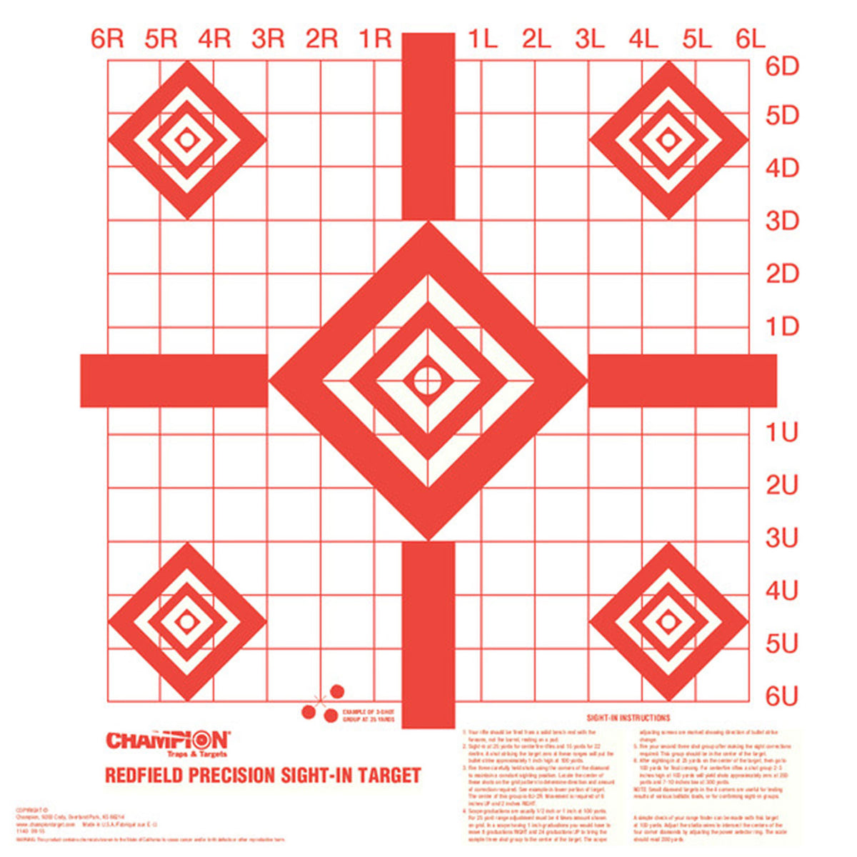 CHAMP 47388      SIGHT IN TARGETS(REDFIELD)10PK