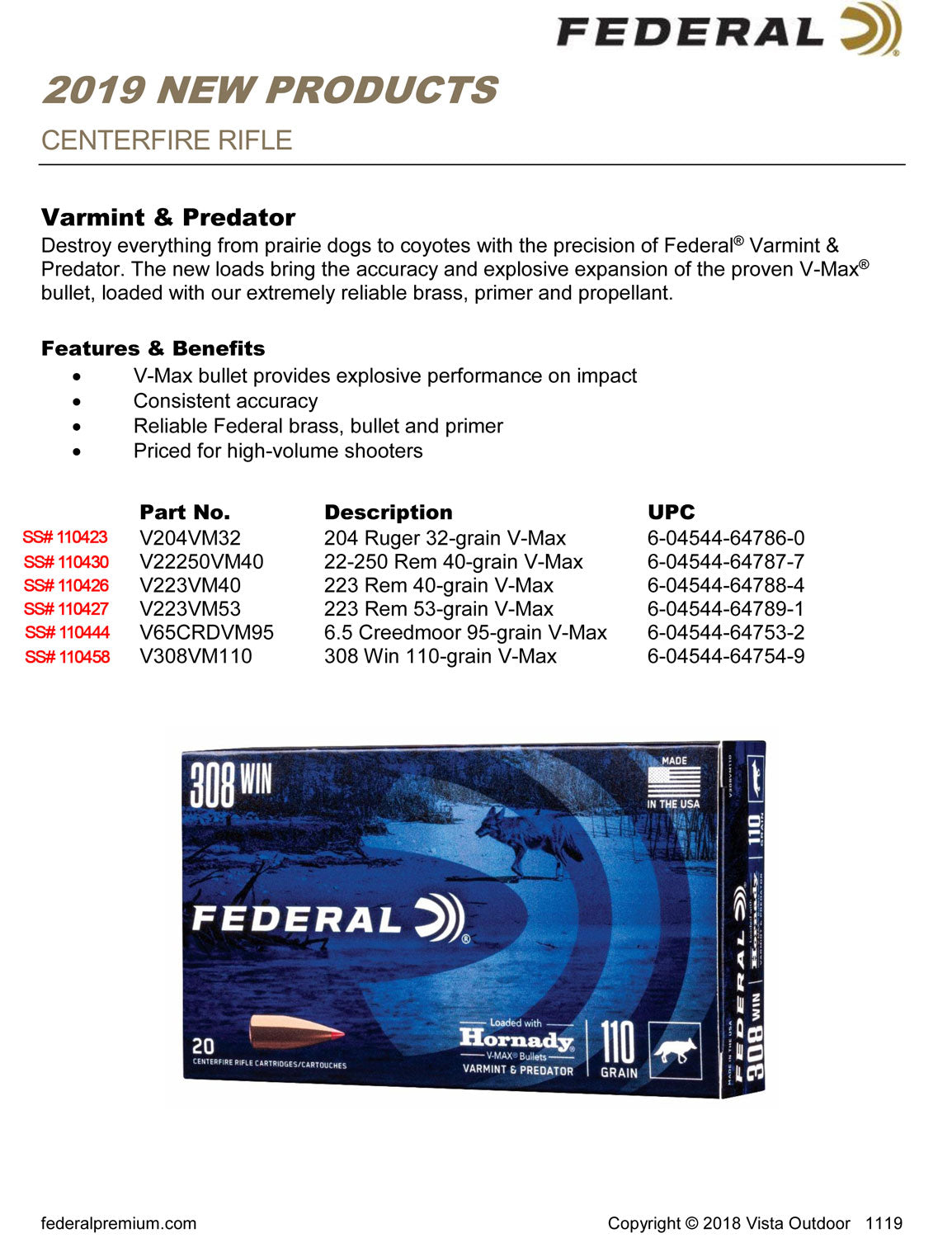 FED V204VM32       204RUG   32 HORN VMX      20/10