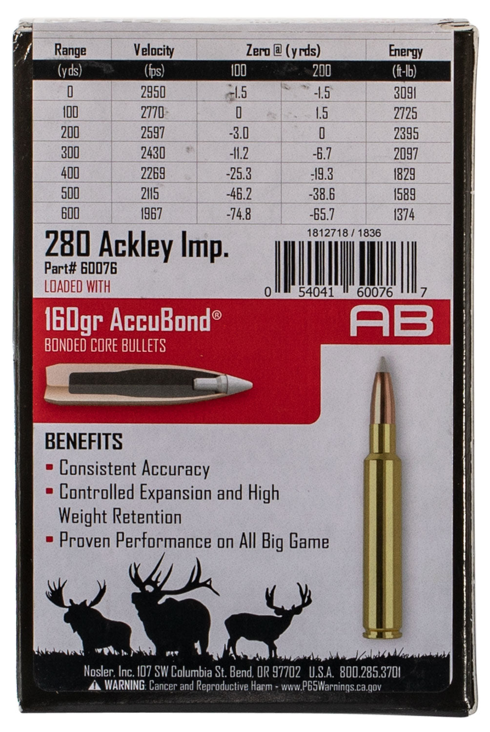 NOS 60076 TROPHY 280AK    160 ACU            20/10