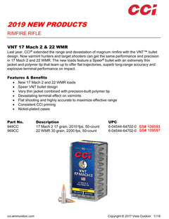 CCI 948CC   17MACH2            17 VNT       50/100