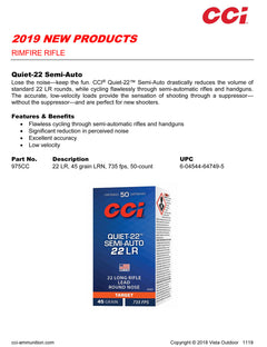 CCI 975CC 22LR       QUIET     45 SP        50/100