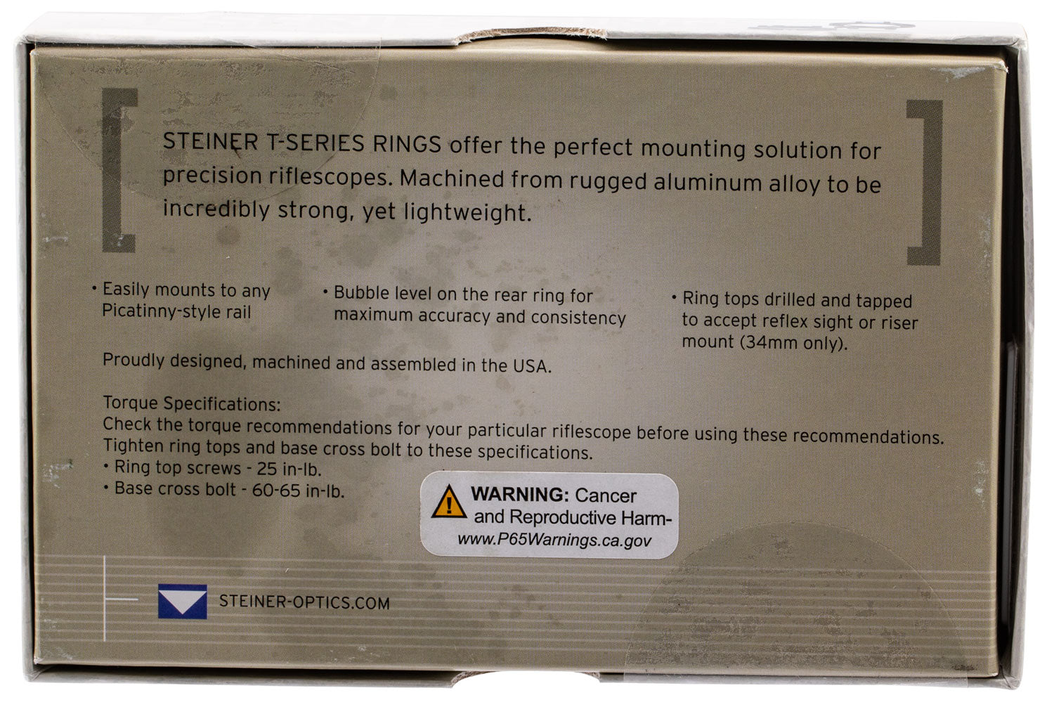 STEINER 5966        T-SERIES SCPE RINGS 34MM HI