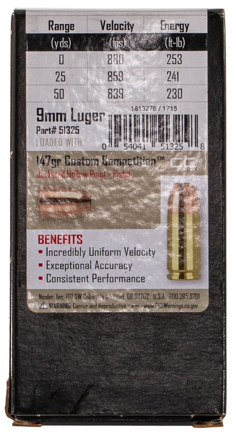 NOS 51325 MATCH HG 9MM    147 JHP            50/10