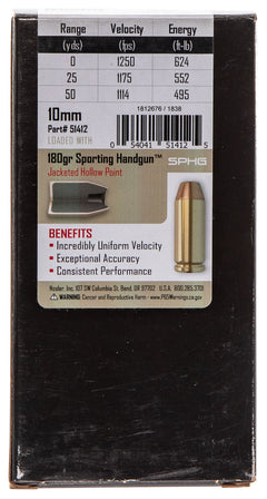 NOS 51412 MATCH HG 10MM   180 JHP            50/10