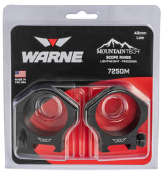 WARNE 7250M       M-T 40MM RINGS LOW MATTE