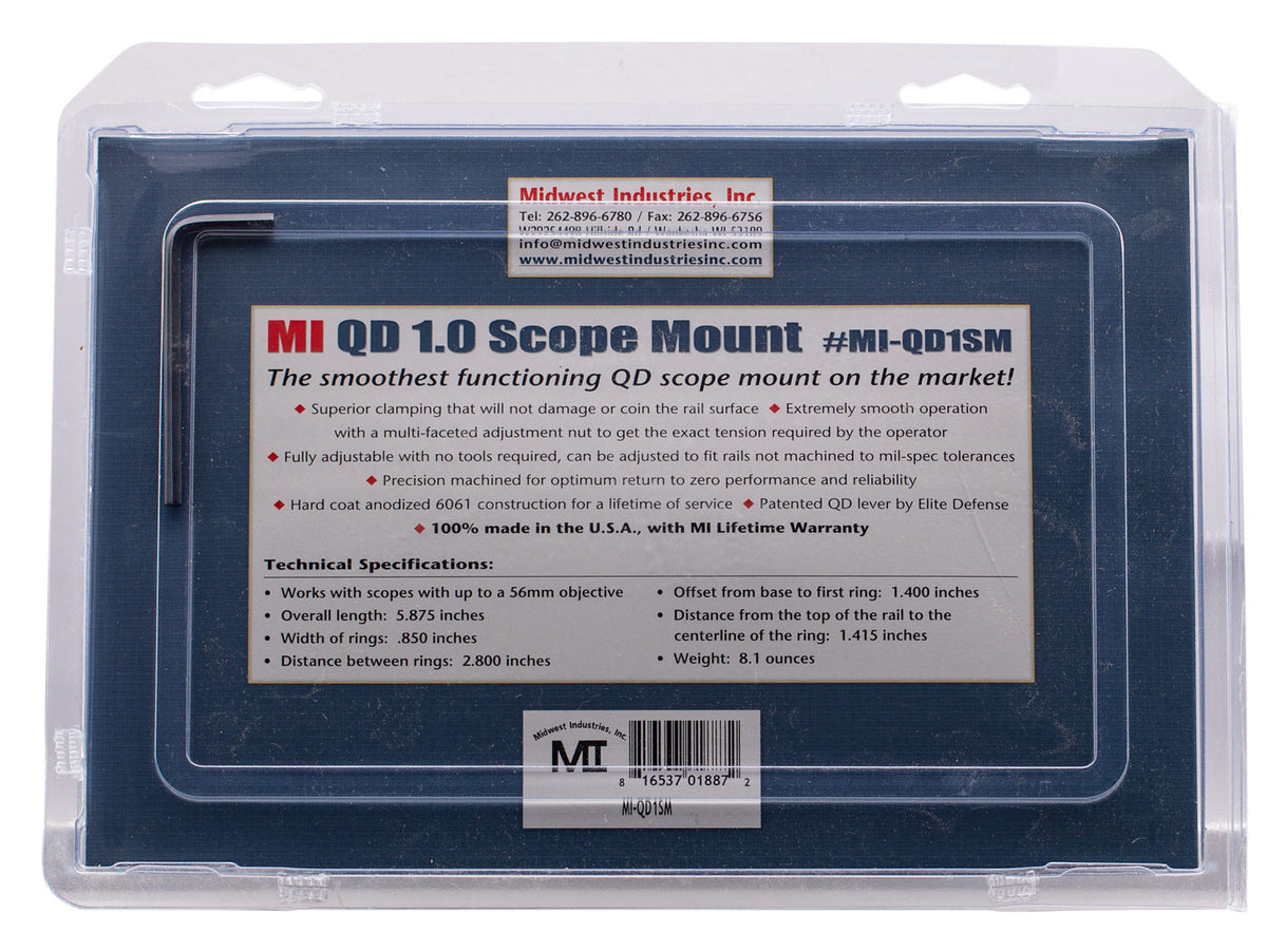 MIDWEST MI-QD1SM        1IN  QD SCP MNT 1.5 OFFSET