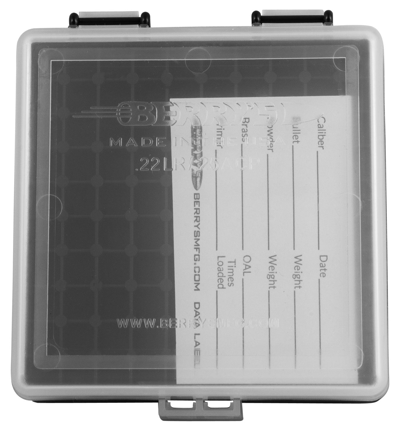 BERRYS 63600     22  AMMO BOX   22LR   100R CLR/BK